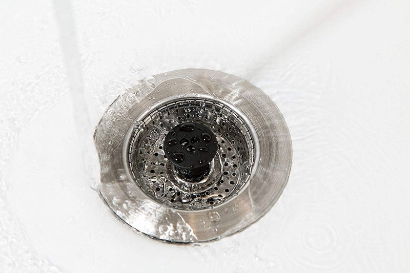 SinkShroom Kitchen SinkShroom Revolutionary Clog-Free Stainless Steel Sink Strainer, Black, 6-Pack - Image 5